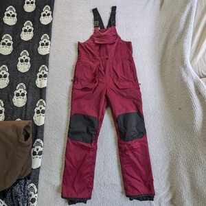Unisex Red Snow Bib size Medium